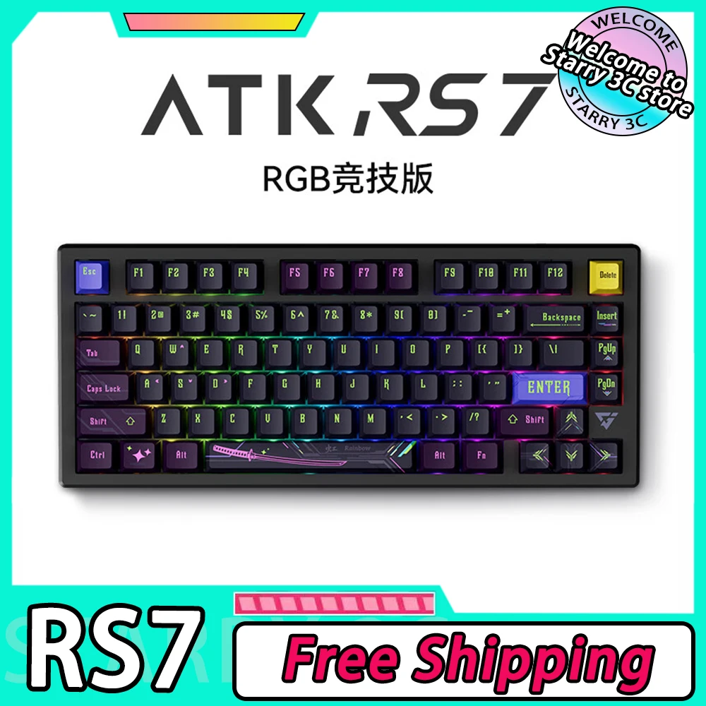 ATK RS7 Mechanical Keyboard Magnetic Switch 8K Custom Wired Gaming Keyboard RGB Smart SPEED X Quick Trigger Gamer Varolant Mac