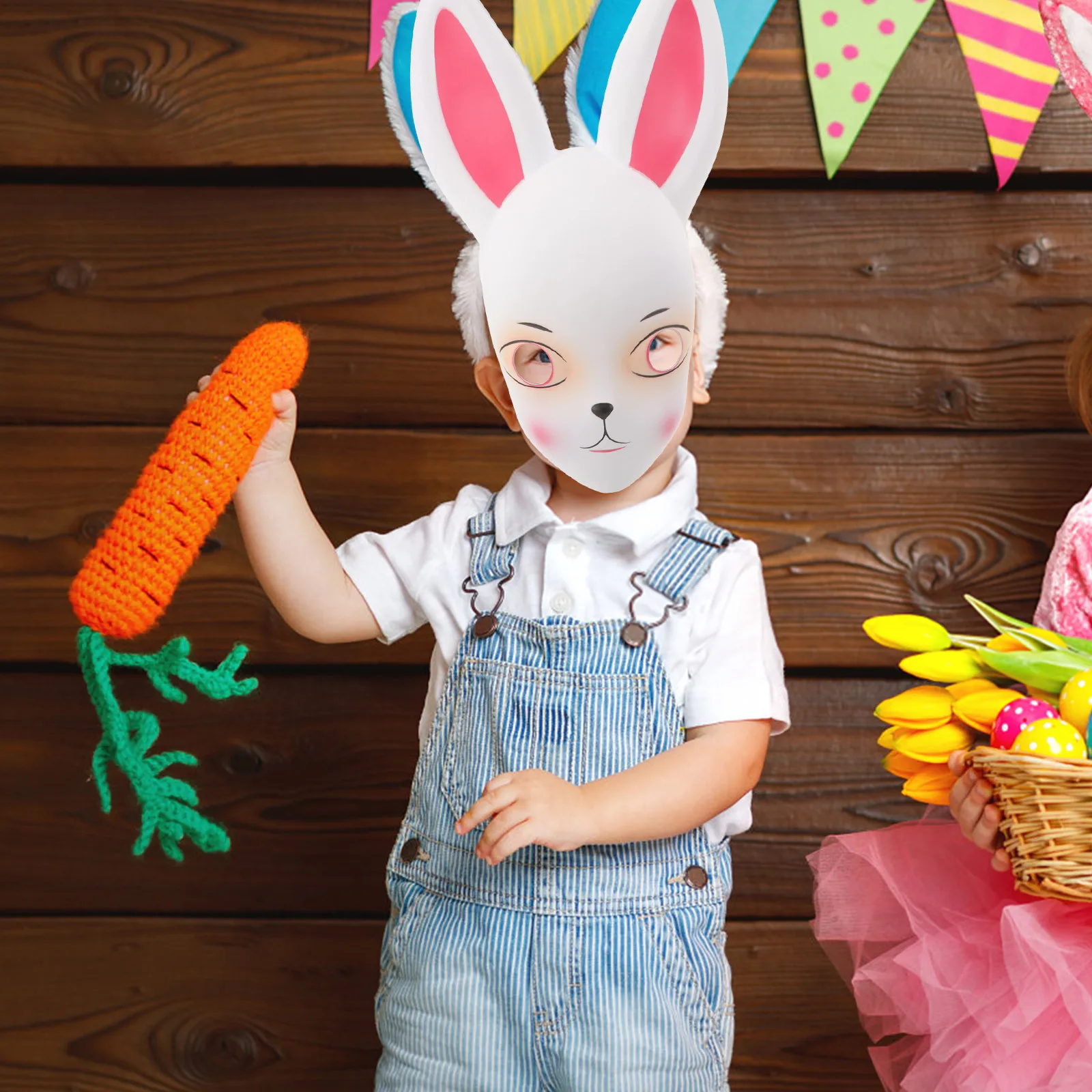 

Easter Bunny Mask Cute Lightweight Reusable Photo Prop Party Performance Mask Bunny Ear Cosplay Accessory Cosplay Prop