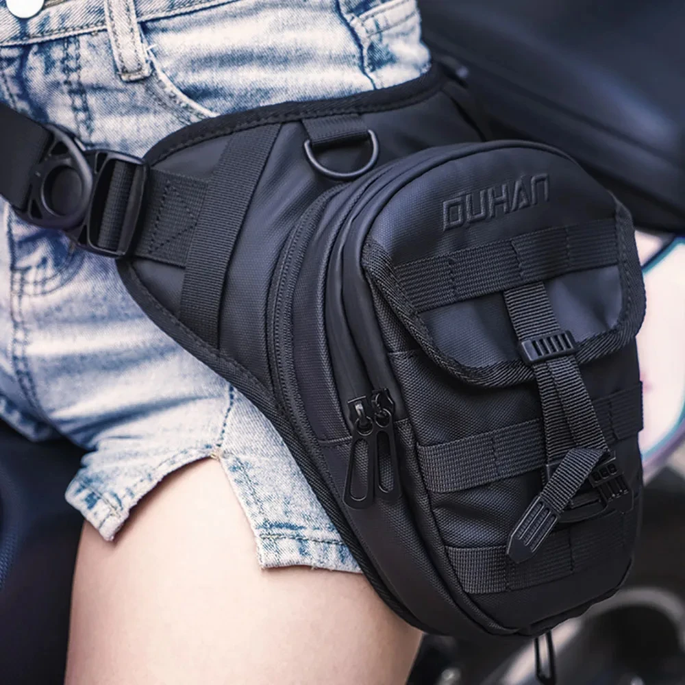 DUHAN Motorbike Drop Leg Bag Hip Fanny Pack Multi-Function Motorcycle Bag Outdoor Moto Casual Waist Bag Motocross Equipment