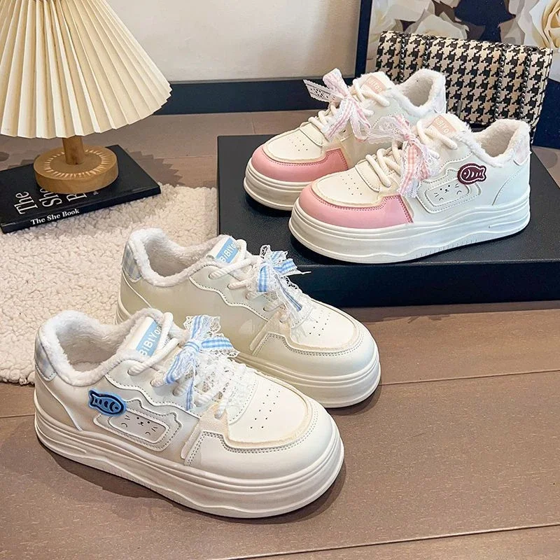 

Children Casual Shoes for Girls 2025 Winter New Fashion Korean Style Soft Bottom Anti-slippery Versatile Princess Trend Sneakers