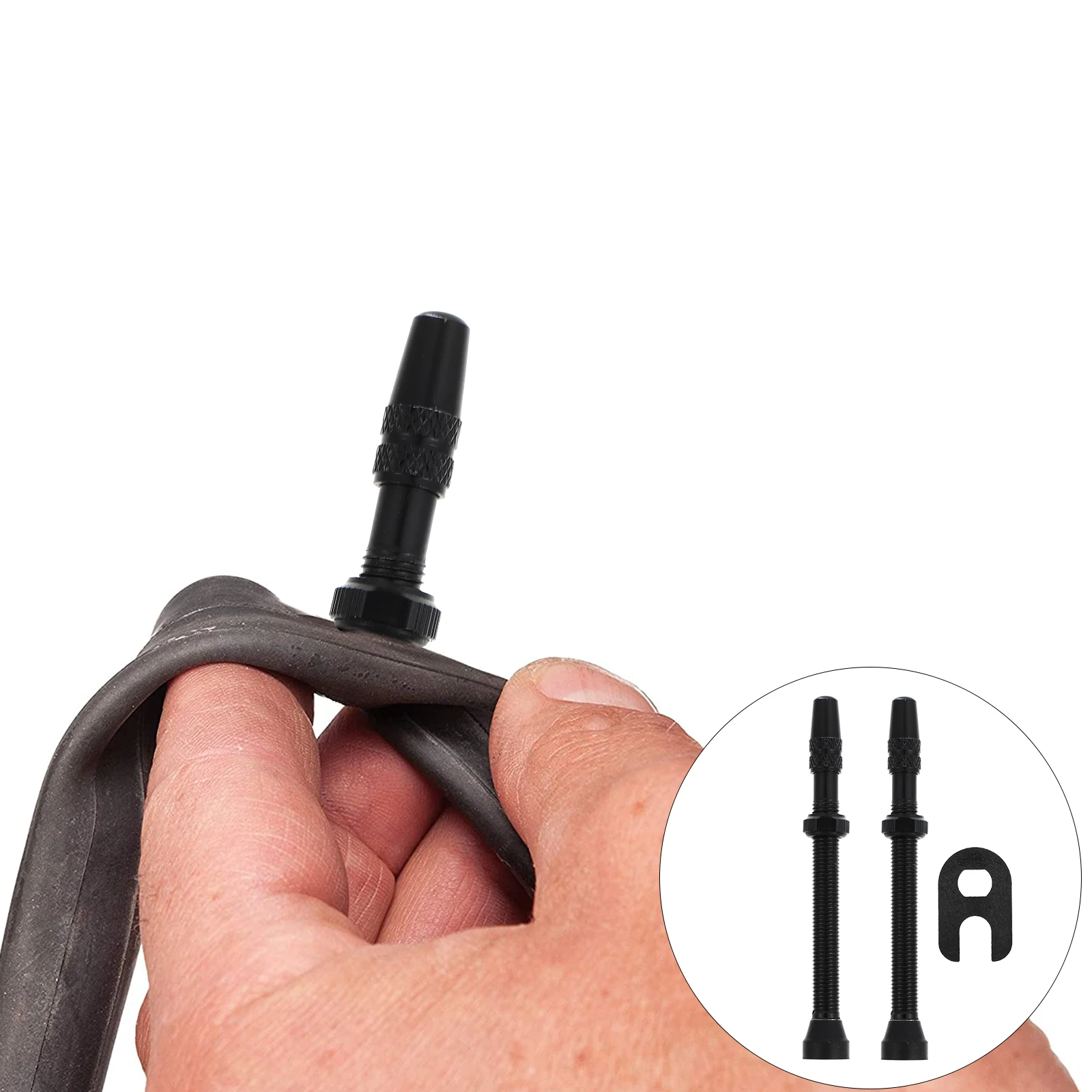 

1Set Aluminum Alloy Tubeless Tire Valve Stems Bike Valve Caps Easy Install Wheel Stem Accessories Tire Stem Stems Caps