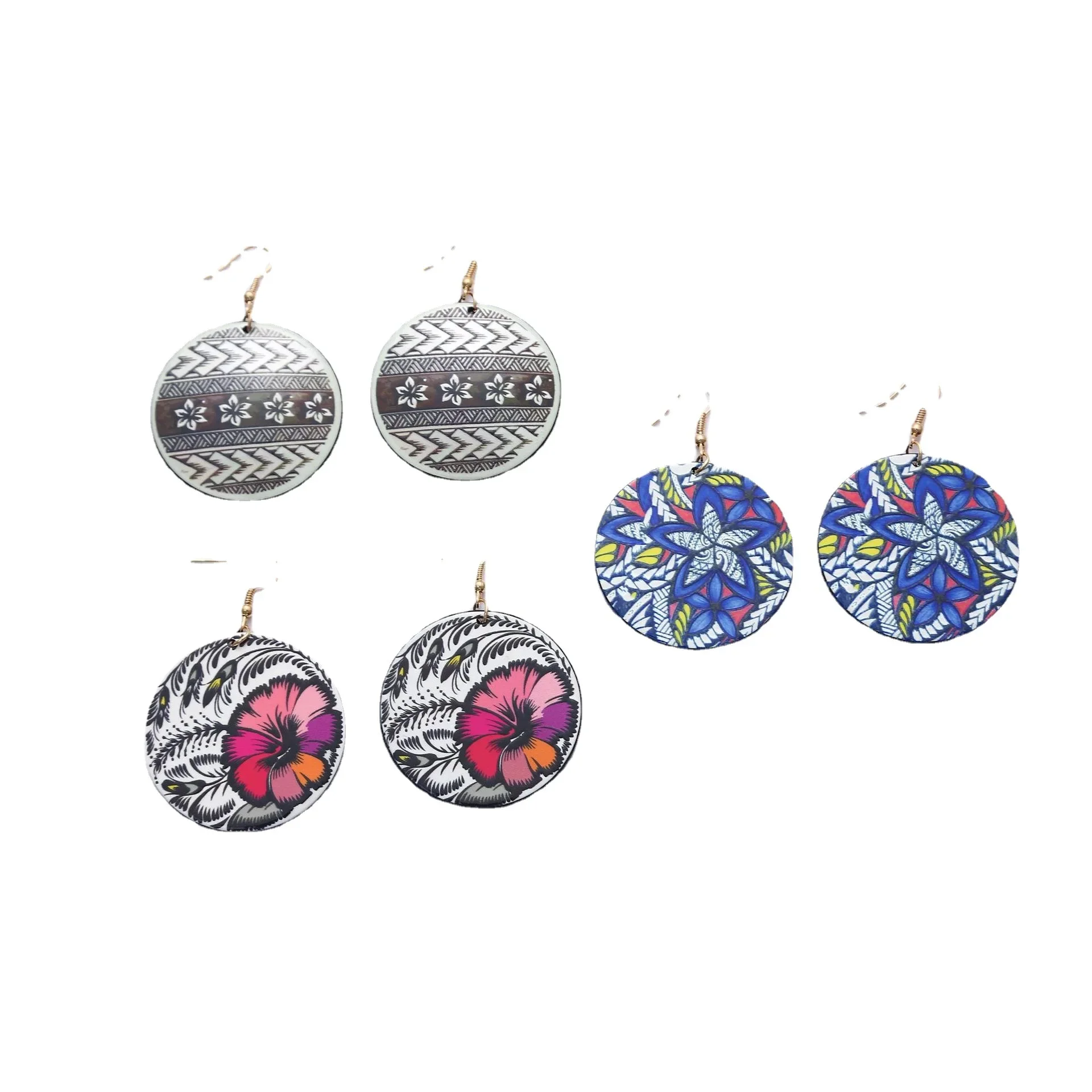 

Retro Charms Colorful Earrings Acrylic Sun Moon Star Circle Pendant Earrings for Women Girls Party Wedding Birthday Jewelry Gift