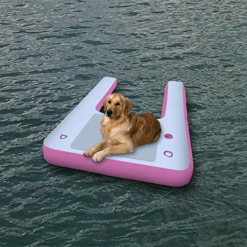 

ULTTY Factory Slip and Slide Inflatable Dog Water Climb Ramp Platform With Non-Slip Pad Inflatable Pup Planks