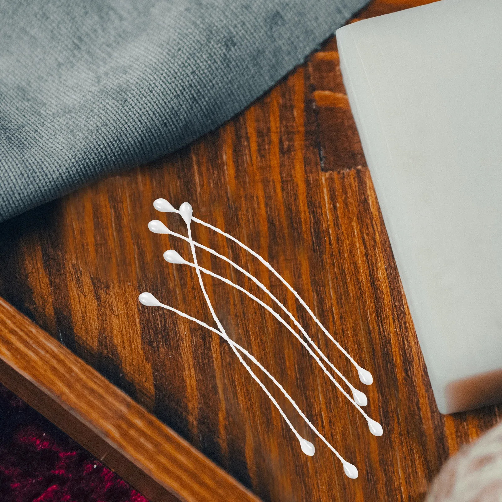 170 шт., жемчужные бутоны цветов, 6 см, белый нейлоновый стебель с двойным наконечником для изготовления цветов, принадлежности для рукоделия, украшение торта, цветочный