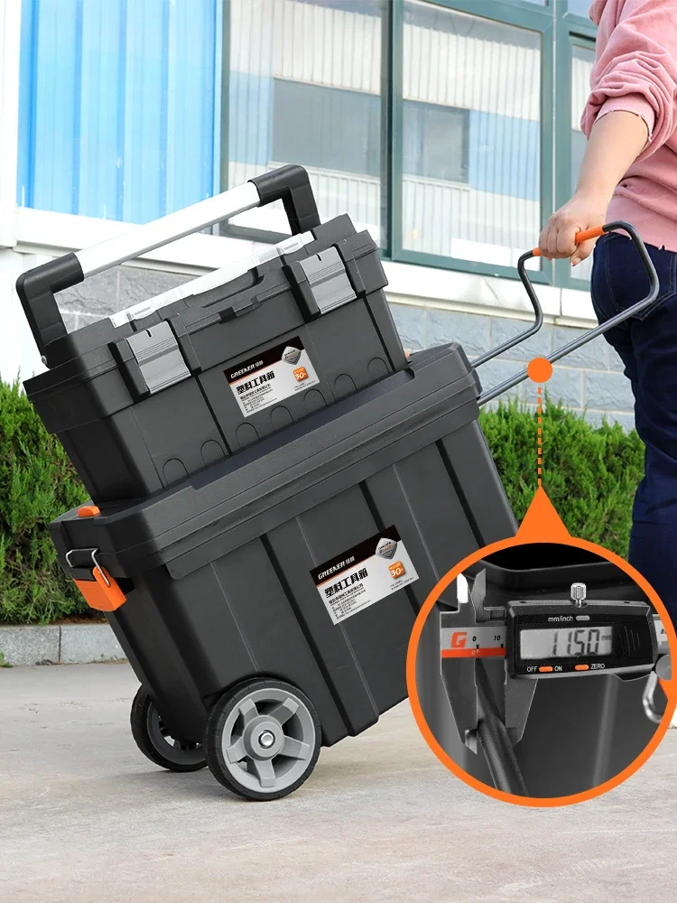 

Green forest multi-functional trolley toolbox maintenance woodworking wheelie hardware mobile trolley