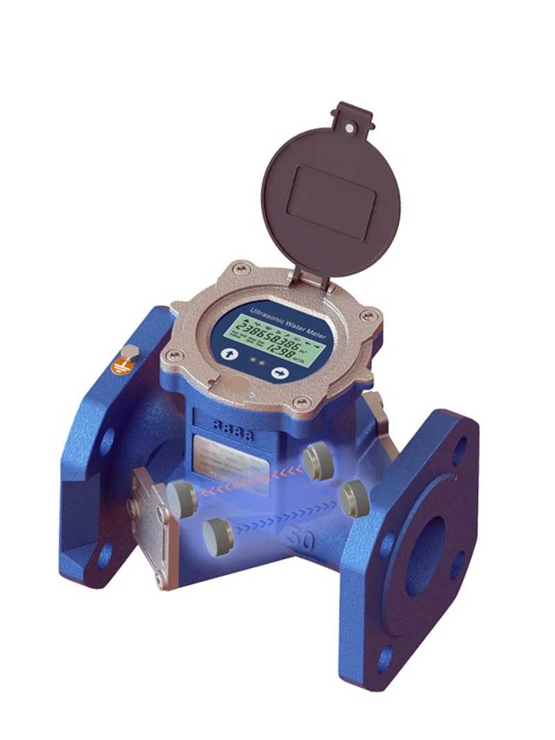 T3-1 dual channel ultrasonic water meter 485 communication remote transmission large diameter hot and cold   Meter water meter