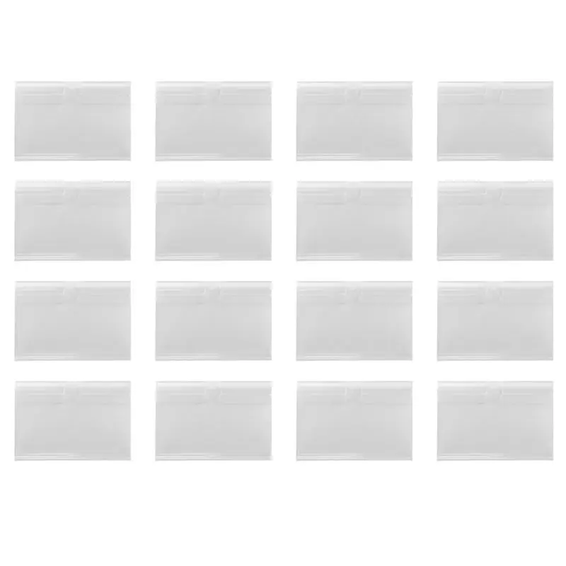 100Pcs Clear Plastic Label Holders For Wire Shelf Retail Price Label Holders Merchandise Sign Display Holder (6 X 4 Cm) Best-Sel
