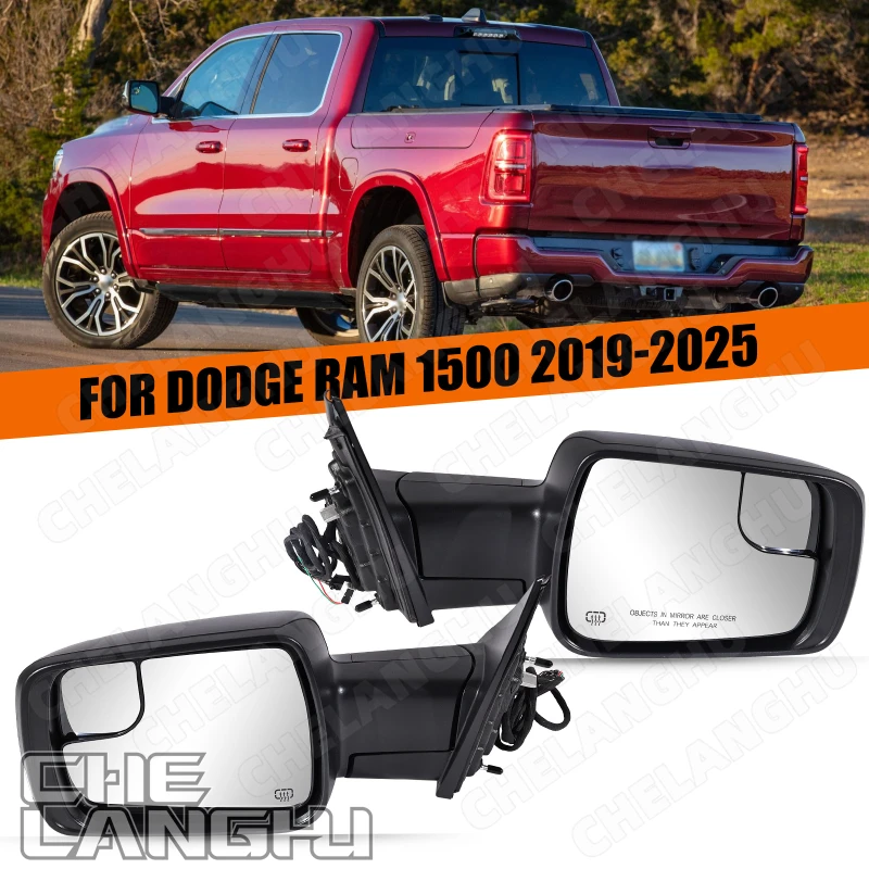 

Rear Mirror Assembly For Dodge Ram 1500 2019 2020 2021 2022 2023 2024 2025 Door Wing Mirror Heat Power Adjust Car Accessories