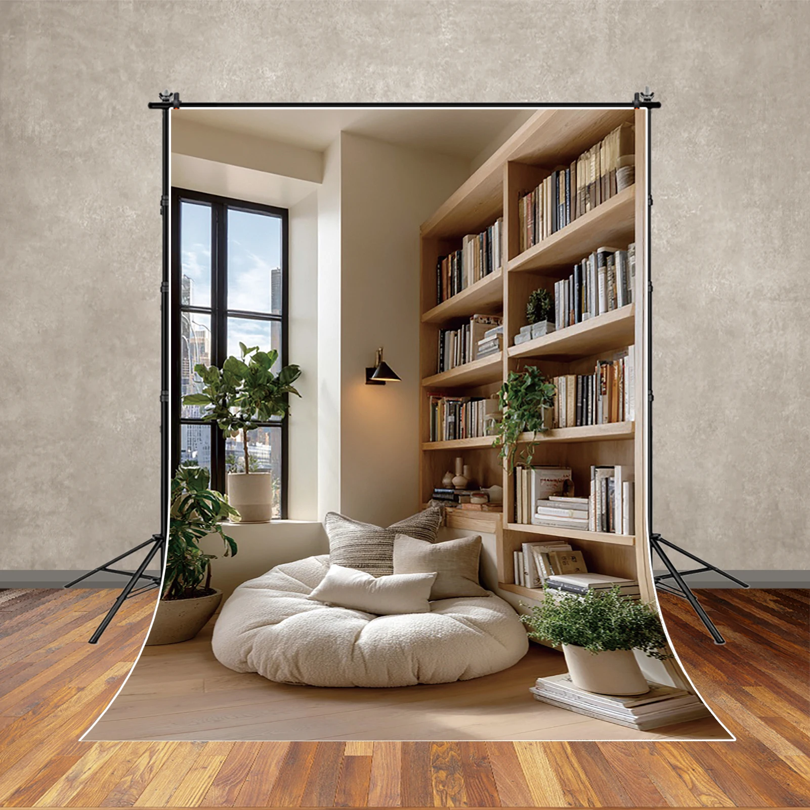 MOON.QG Modern Minimalism Backdrops For Photography Sofas Cabinets Arched Windows Photo Background Shooting Props Party Supplies