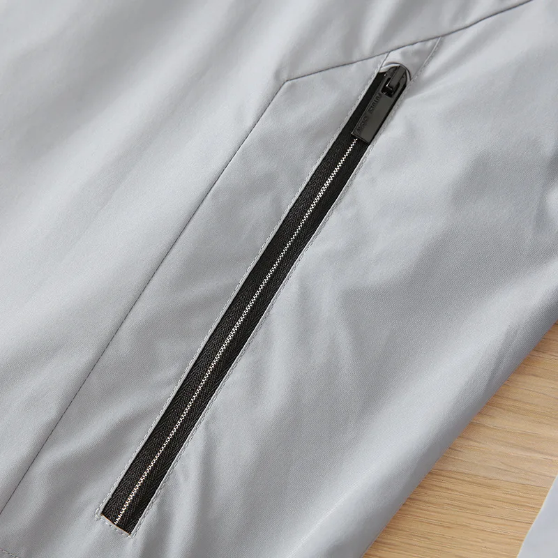 Dubbelzijdige slijtage honkbalkraag casual Jaet voor heren lente herfst faionable ademend polyester ritssluiting