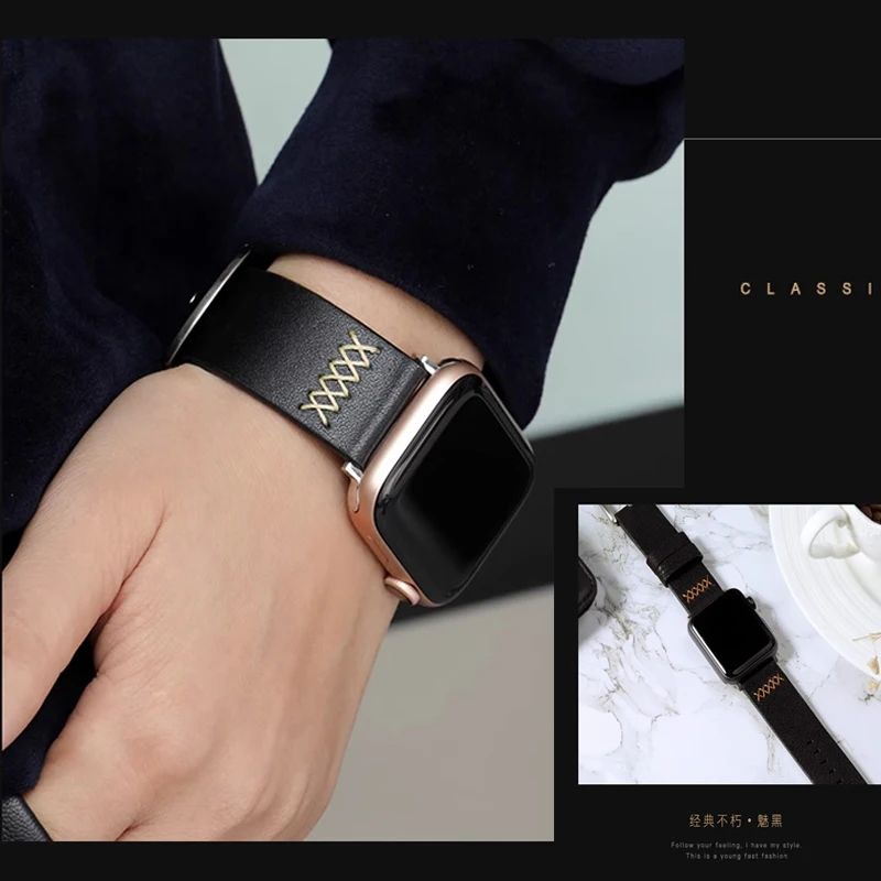 NIEUW ontwerp lederen band voor Apple horlogeband 44mm 45mm 41-40-42-46mm Handgemaakte bands serie 4 5 6 7 8 9 10 ultra/2 49mm