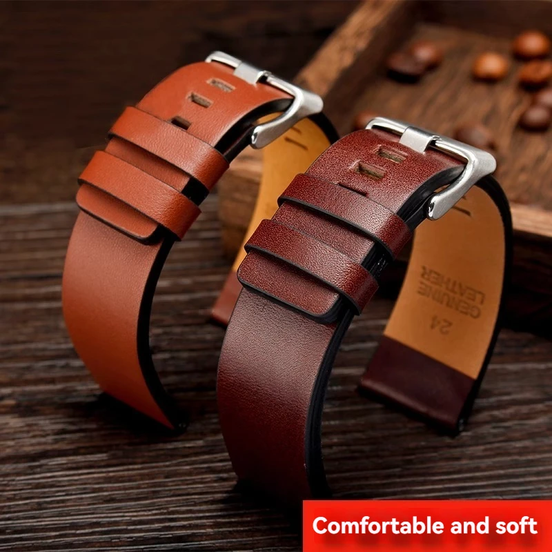 Large Size Watch Strap for Diesel DZ4318 DZ7395 DZ1657 DZ4519 Leather Watchband Men Bracelet Brown 24mm 26mm 28mm 30mm 32mm
