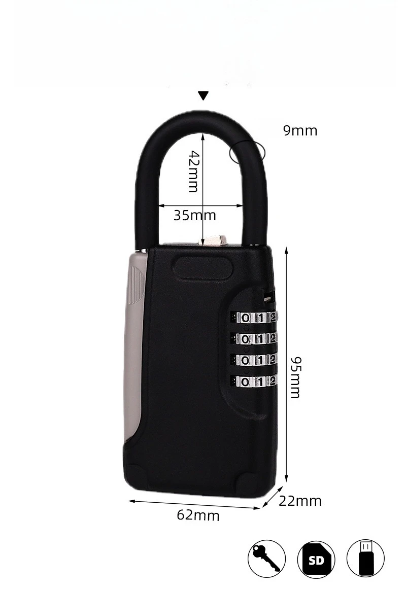 Garage  Key Lock Box Outdoor With Code ealtor Security Lockbox For Spare Keys Outside For Home, Office