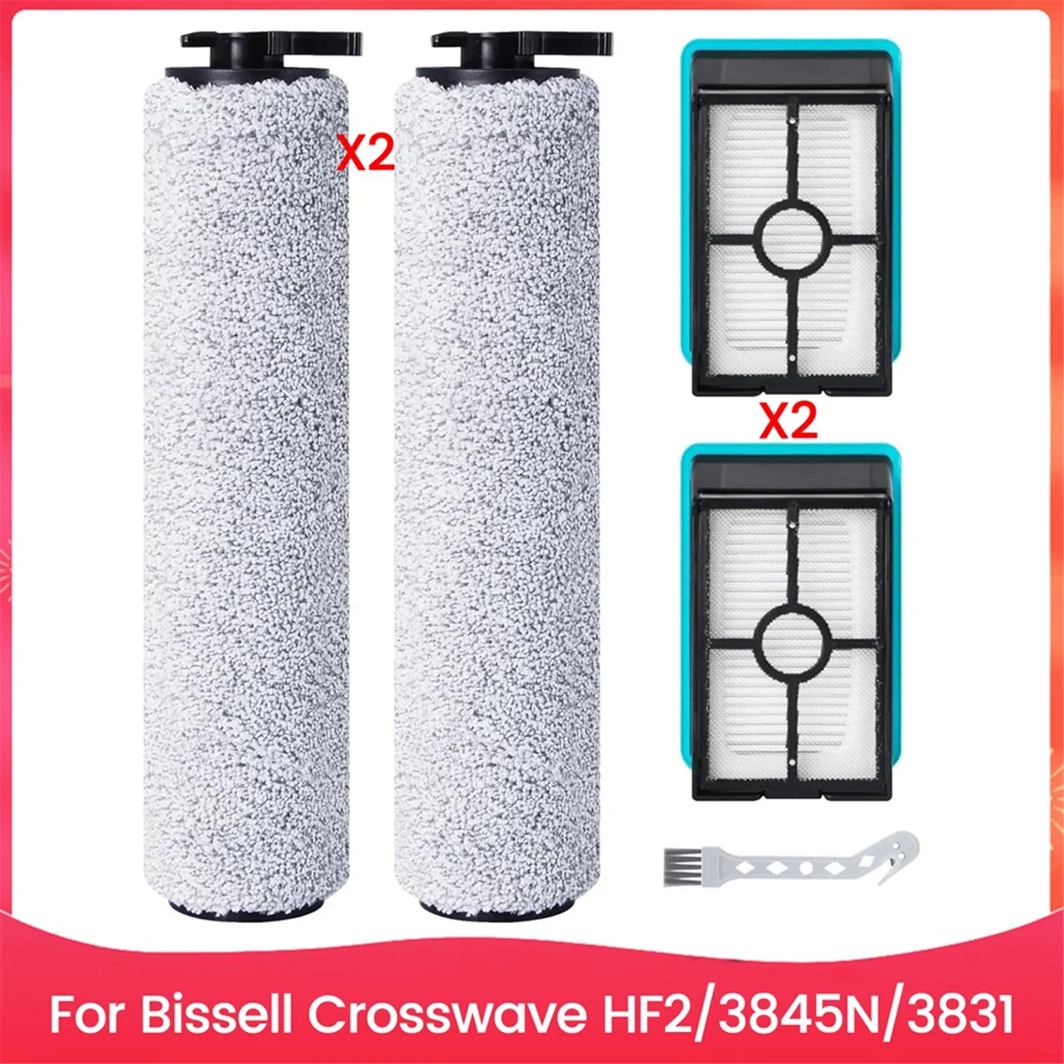 

Для Bissell Crosswave HF2/3845N/3831 пылесос для влажной и сухой уборки, щетки, ролики, HEPA-фильтры, набор аксессуаров