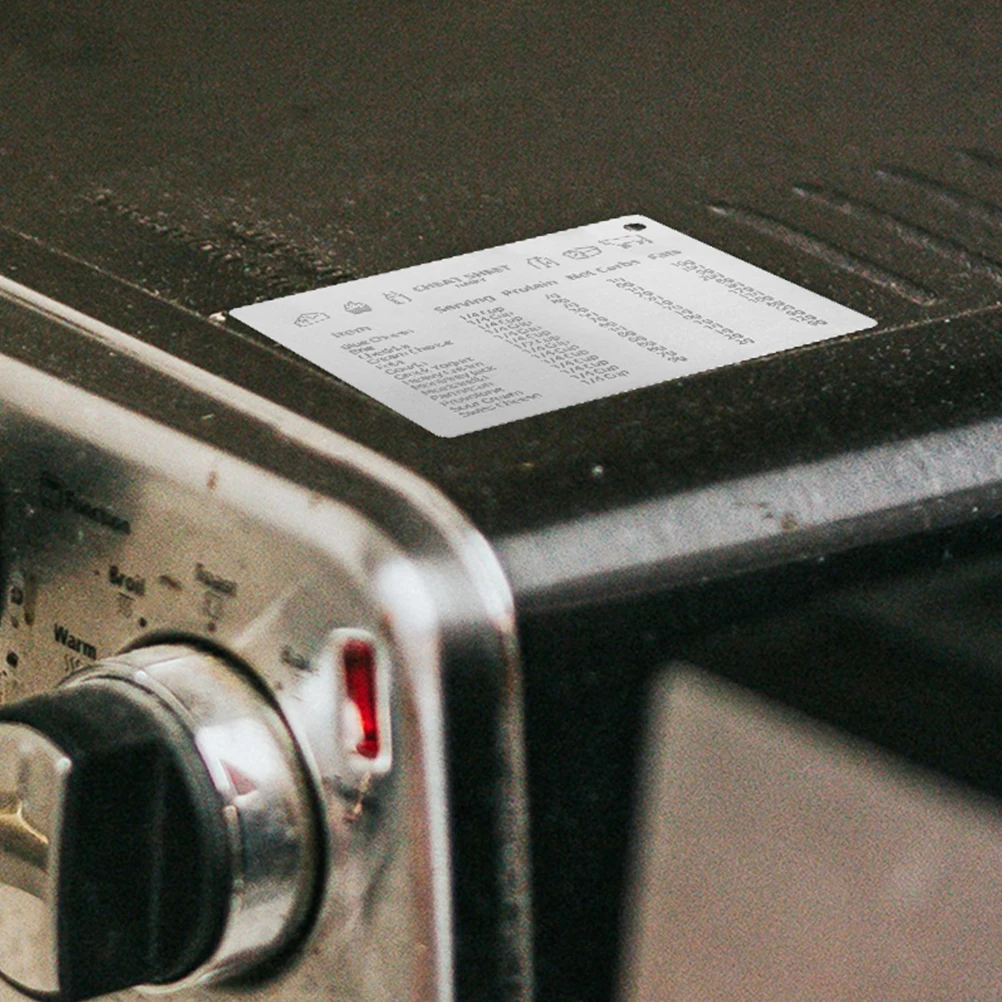 

2Pcs Stainless Steel Magnetic Measurement Conversion Chart for Bakery Refrigerator Baking Accessories Kitchen Tool Small