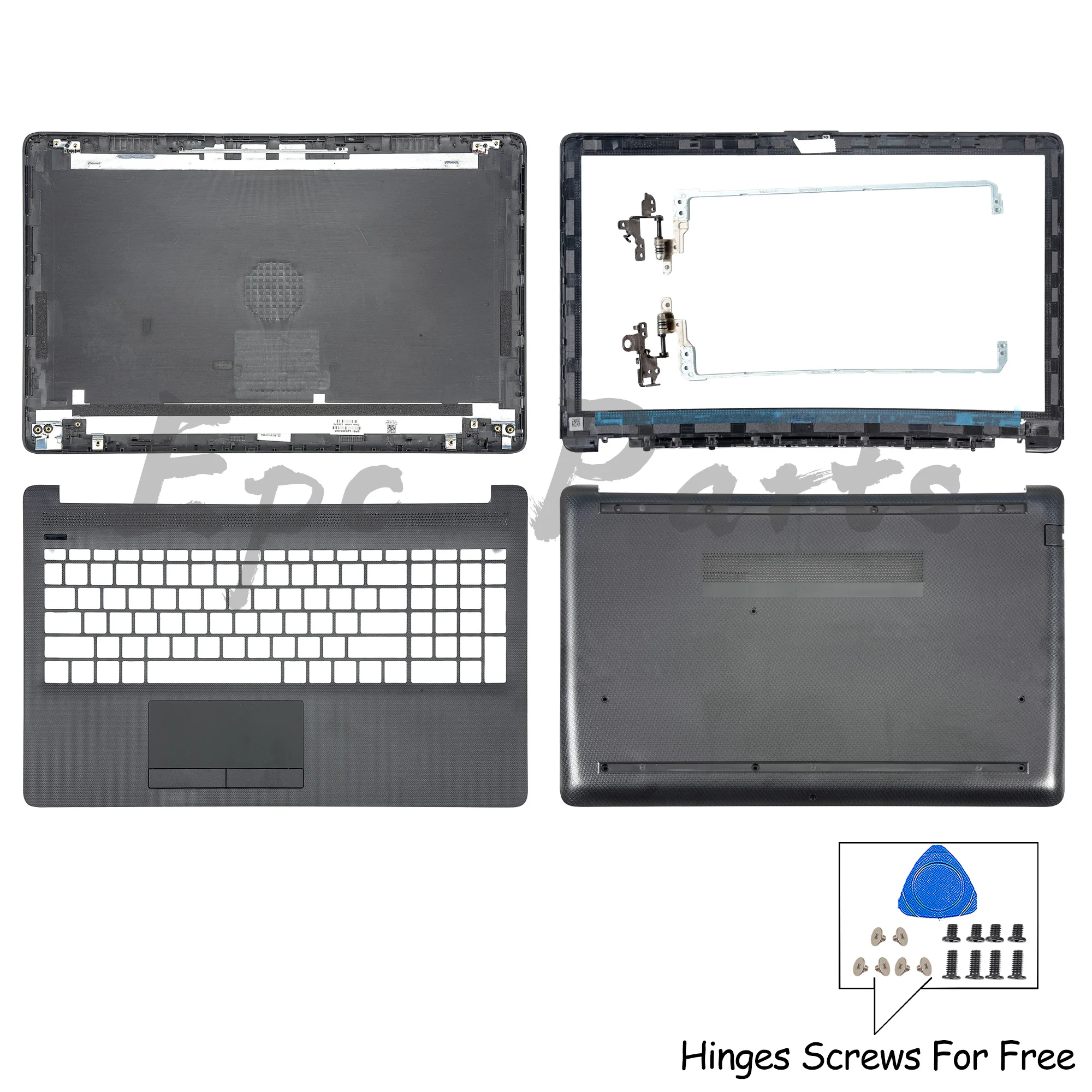 Epc Parts Case For HP 250 G7 255 G7 15-DA 15-DB 15-DA0014DX TPN-C135/TPN-C136 LCD Back Cover Front Bezel Hinges Upper Bottom