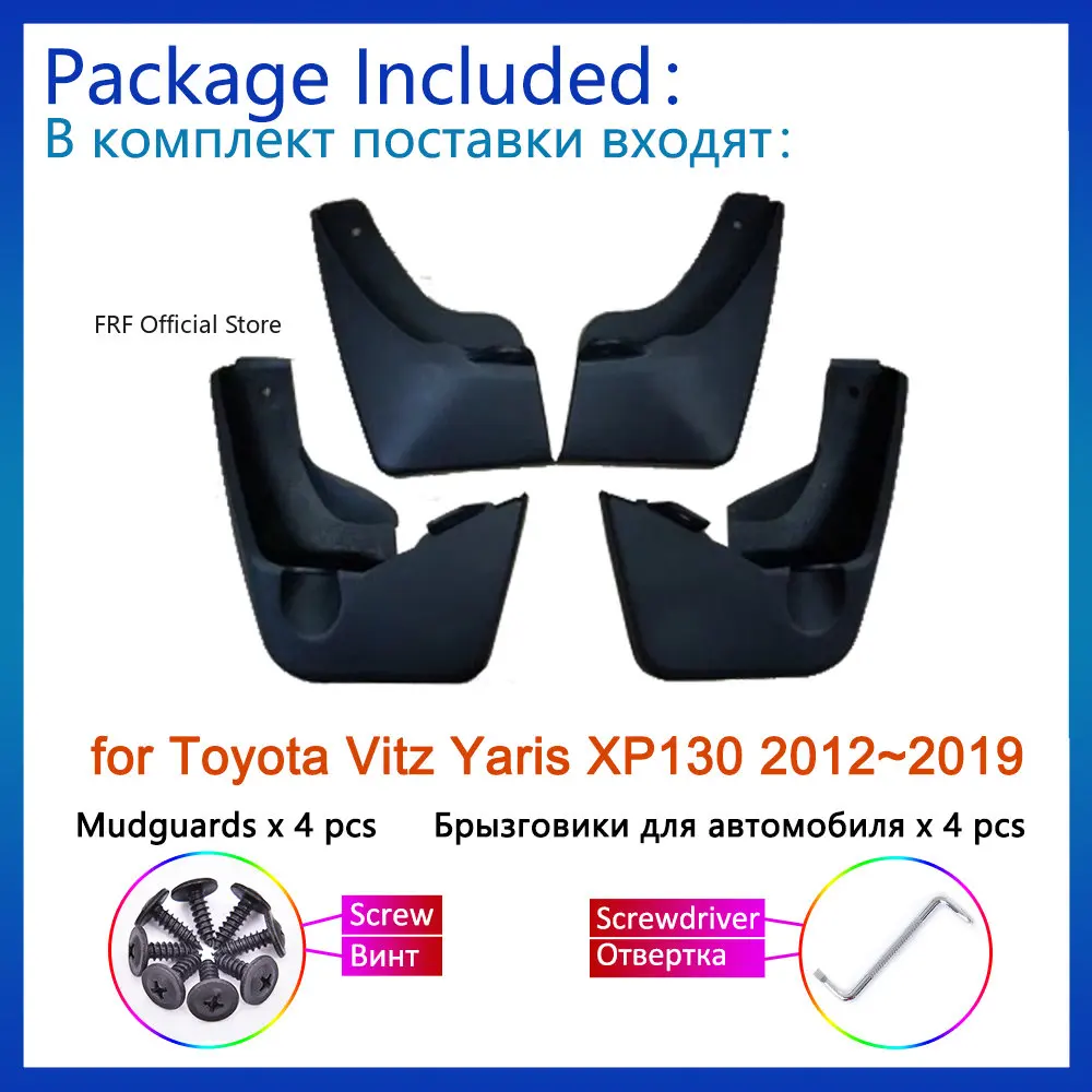 Mudguards for Toyota Vitz XP130 5-door Yaris 2012~2019 2014 Accessories 4x Mud Flaps Splash Guards Front Rear Wheel Fender Flare