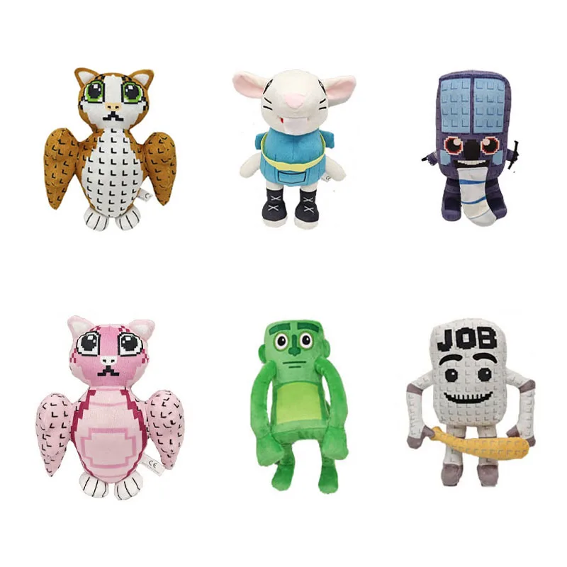 핫 스틸 어 브레인롯 올빼미 봉제 인형 사각 의자 인형 게임 주변 봉제 인형 부드러운 장난감 어린이 크리스마스 생일 선물