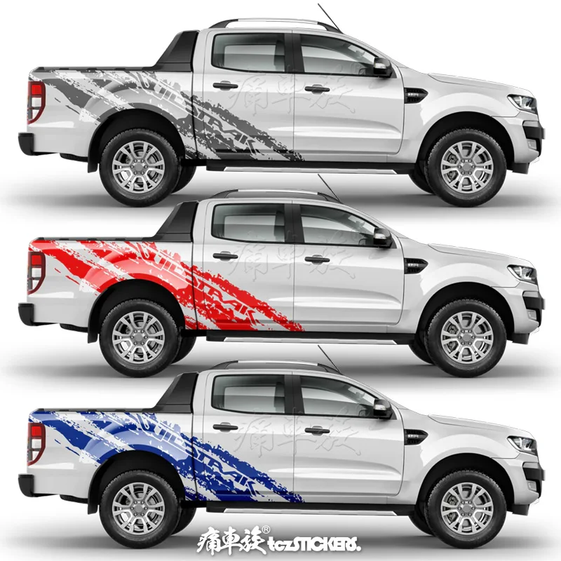 car sticker FOR Ford Ranger 2024 rear trunk decoration modification customized sports film