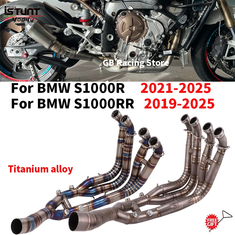 

Накладка для BMW S1000RR 2019–202 S1000R 2021–2021, выхлопная система мотоцикла Espace Moto, передняя соединительная труба, соединительный глушитель 60 мм