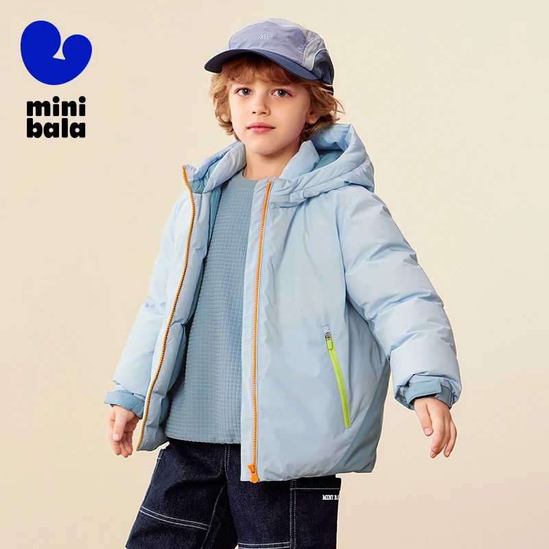 

Mini Bala Kids Down Jacket 2025 Winter New Warm Windproof Waterproof Hooded Coat