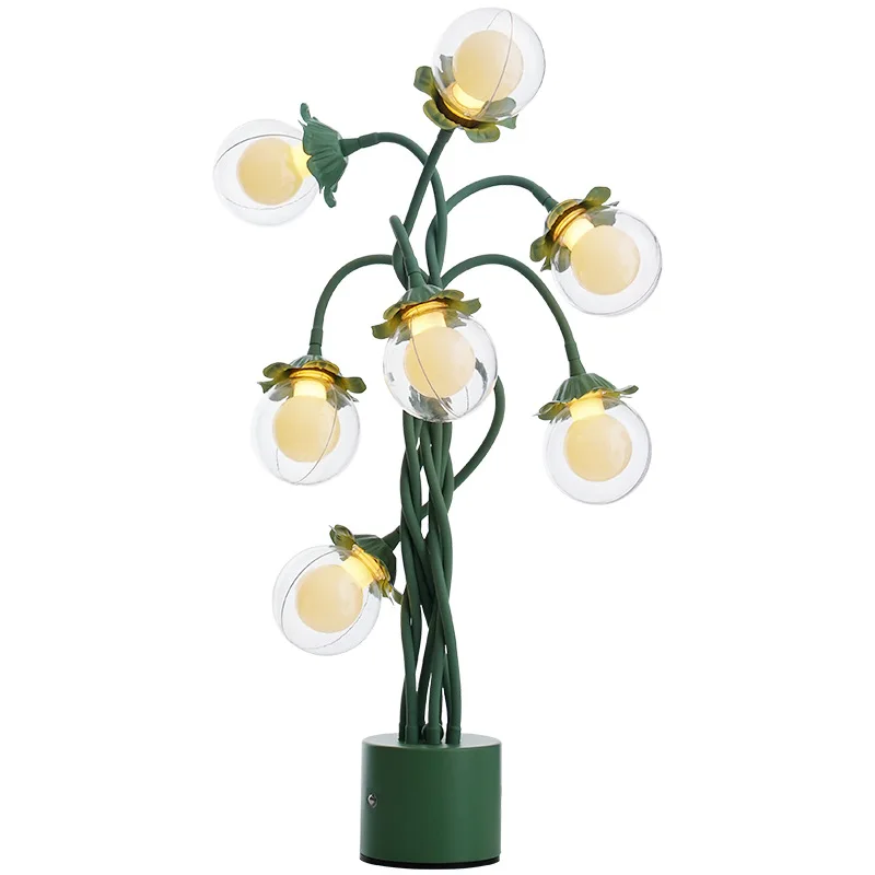 

French pastoral table lamp DIY shape, bedroom bedside table lamp