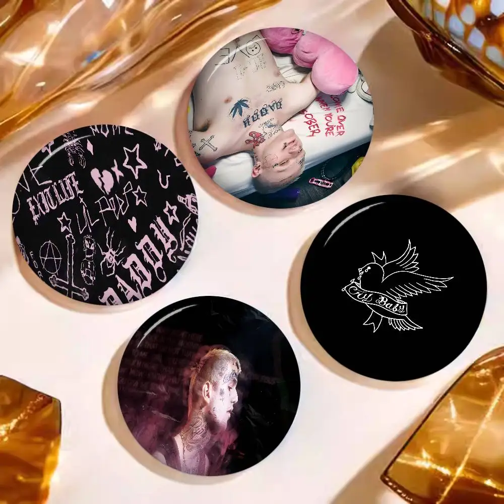 Rapper L-Lil P-Peep Tinplate Soft Button Pin Brooch Metal Badge Custom Jewelry Accessories Hat Bag Lapel