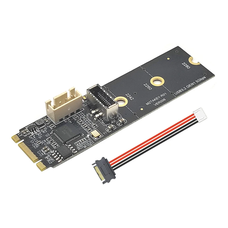 

NVME to TYPE-E Expansion Card M.2 M KEY NVME to Front USB3.1 10G TYPE-C Adapter 4Pin Power M2 NVME to USB 3.1 TYPE C Riser Board