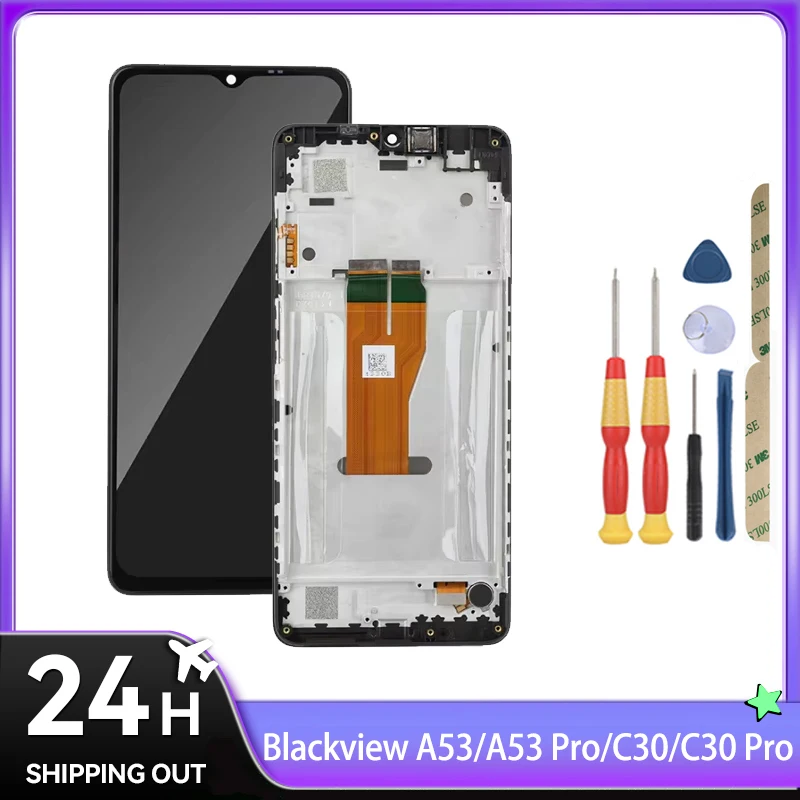 For Blackview A70 A85 A96 A53 A53 Pro C30 C30 Pro / LCD Display + Touch Screen + With Frame + Tools