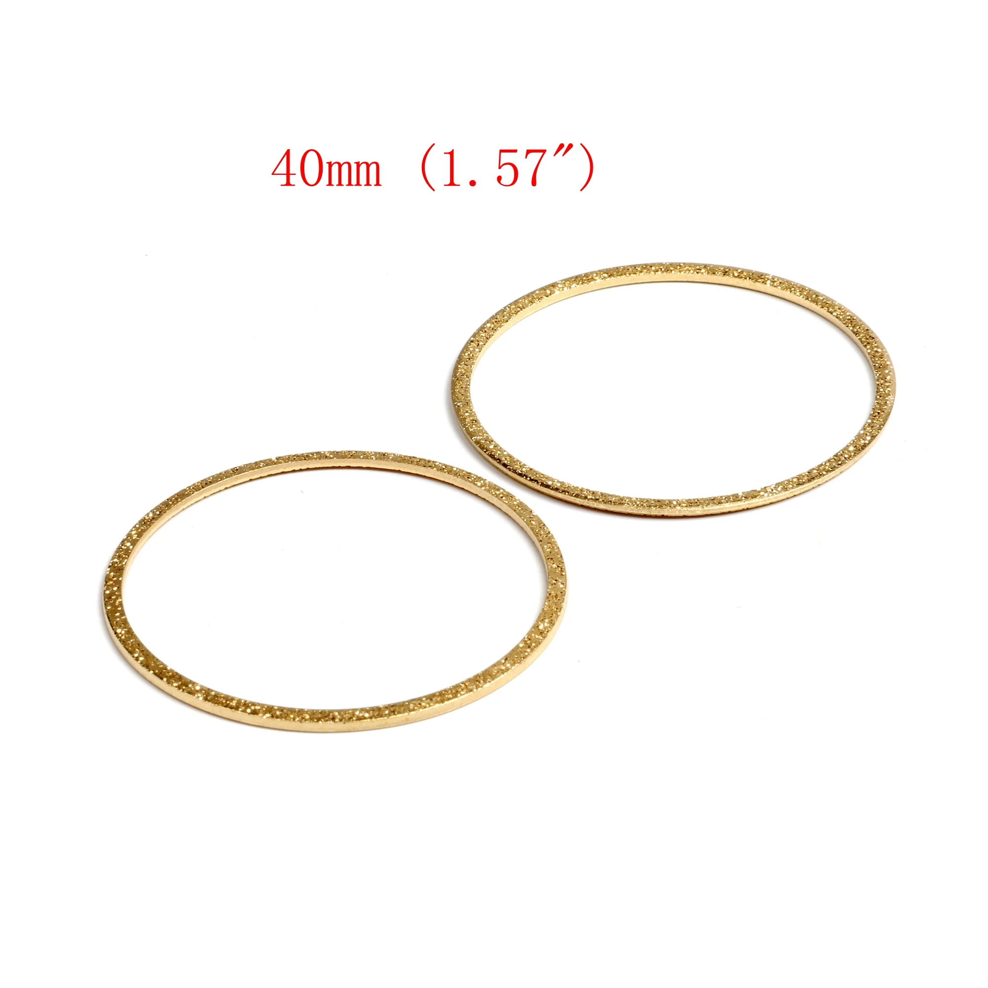 Hammergeprägte Messinganhänger, ringförmige Verbinder, Zubehör für DIY-Ohrringe, Halsketten, Armbänder, Schmuckherstellung, Schmuckzubehör – Detail 13