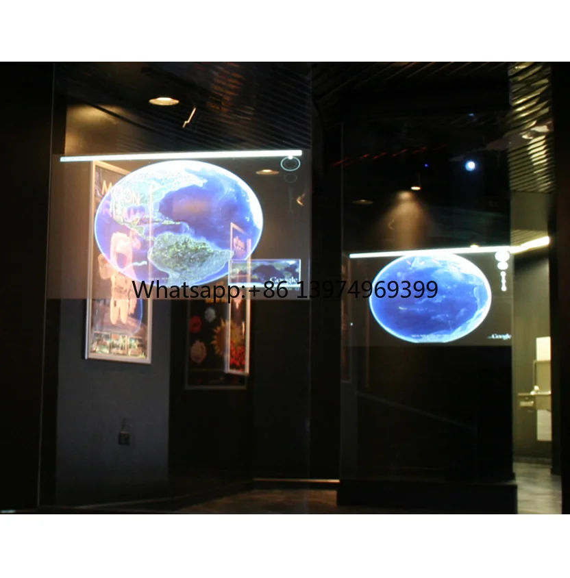1.52x5 Meters Rear Projection 3D Holographic Display/Window Glass Film with PET Fabric