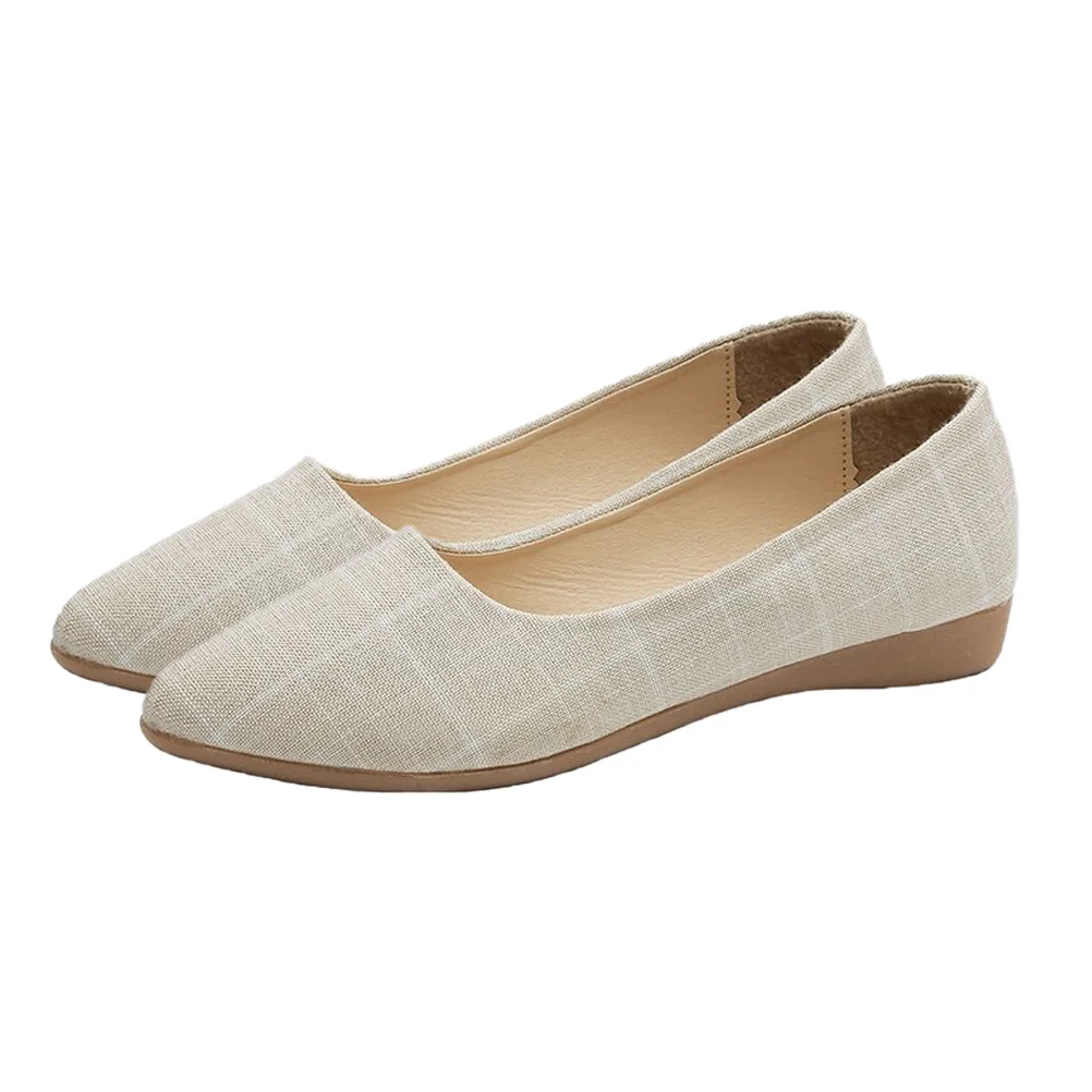 

Elegant Flats Lightweight Comfort Shallow Mouth Design Quick Wear Women Casual Shoes Pointed Pumps Summer Fashion