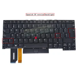 Spanish Backlit Keyboard for Lenovo ThinkPad X1 Extreme 3rd Gen 20TK 20TL, T14S T490S 20NX 20NY SN20W85541 P3-UK85 V170820EK2 SP