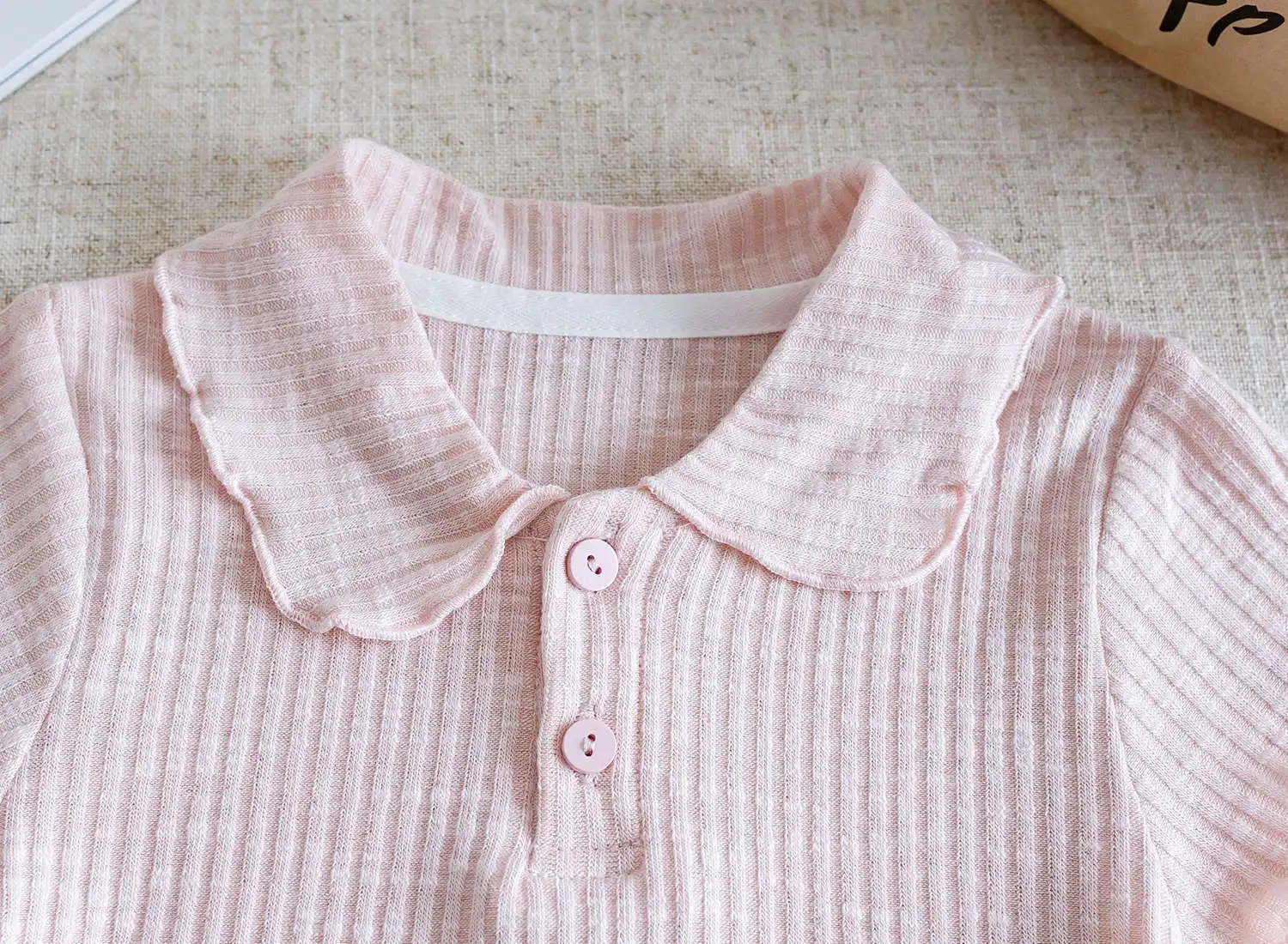 Mädchen Kurzarm-T-Shirt, Sommer Koreanischer Stil Süßer Puppenkragen-Oberteil für Junge Mädchen, Modische Grundschicht für Kleinkinder – Detail 5