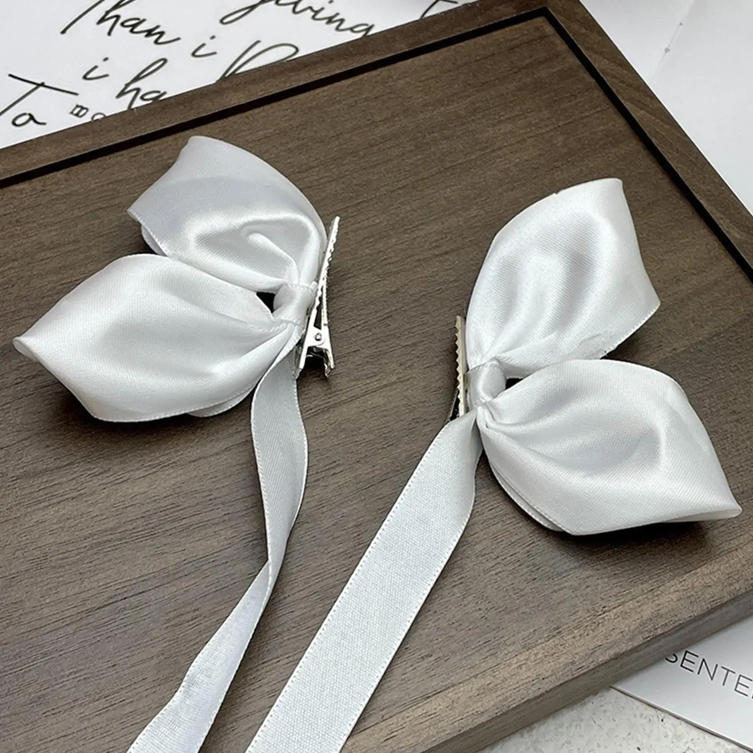 

1Pair Fashion Bow Ribbon Hairpin Headwear Korean Girls Hair Clip Sweet Children's Bowknot Side Clip Barrette Hair Accessories