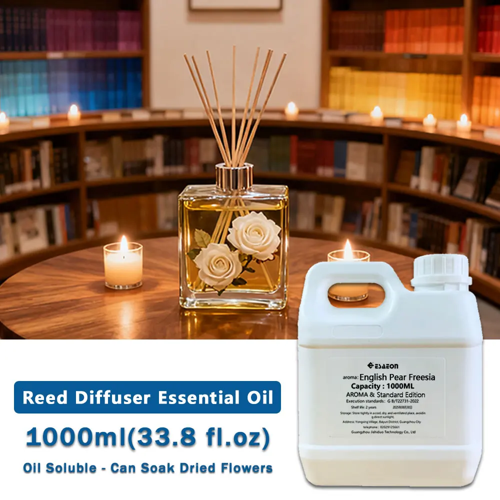 ESAEON 1000ml (33.8 fl.oz) Freesia/Kempinski Essential Oils - For Reed Diffuser & Fireless Aromatherapy, Aroma Reed Diffuser Oil