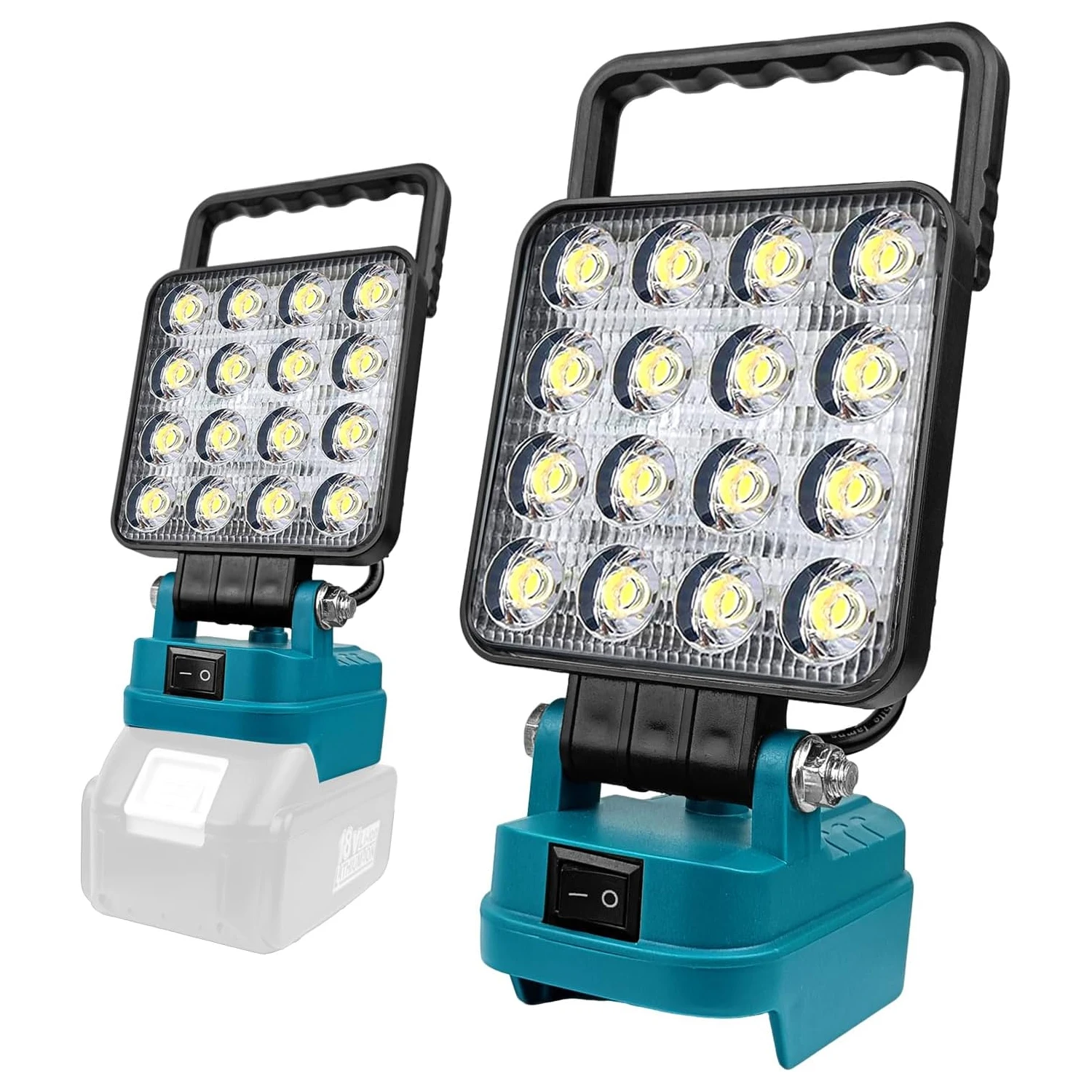 Portable Cordless LED Work Light for Makita 18V Battery,Camping Lights with Dual USB Charging Port Job Site Spotlights