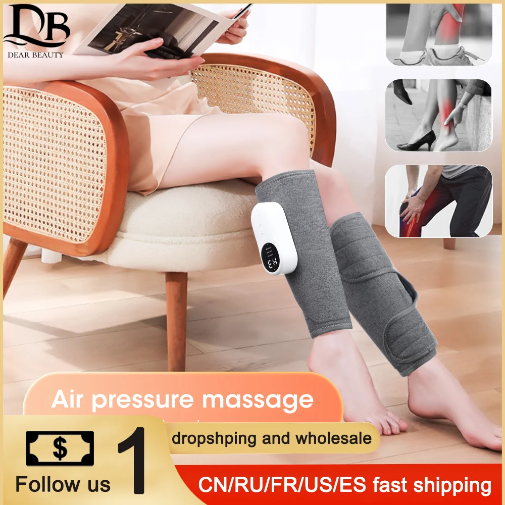 

3 Mode Air Compression Leg Massager with Heat Wireless Electric Leg Calf Massager Airbag Vibration Muscle Fitness Pain Relief