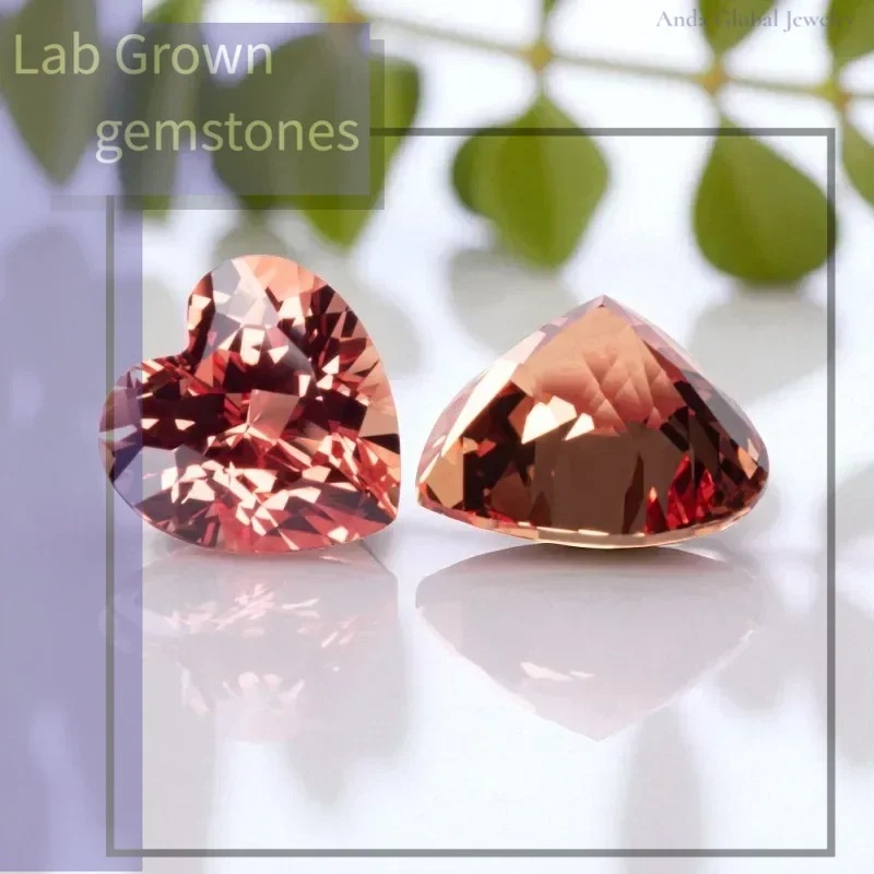 

L-лабораторный выращенный сапфир в форме сердца различных цветов и размеров DIY Производство ювелирных изделий Основные материалы на выбор Сертификат AGL