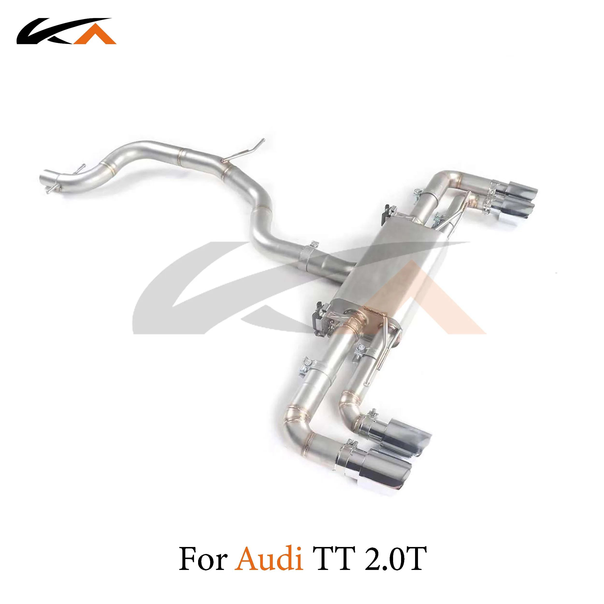 KA Tuning exhaust system parts stainless catback for Audi TT 2.0T rear section performance muffler valve