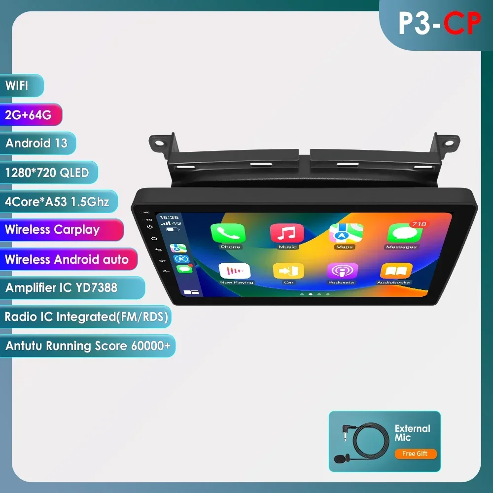 360Camera 2din Android 13 Auto Multimedia Gps Speler Voor Fiat 500 2016 - 2019 Carplay 4G-Let Intelligent Scherm Autoradio 7862