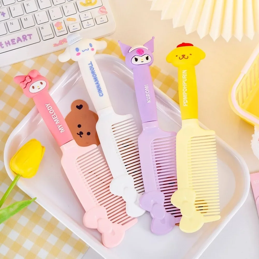

Kawaii Cute Sanrio Anime peripheral My Melody kuromi cartoon Children's hair comb antistatic Accessories for girls Holiday gift
