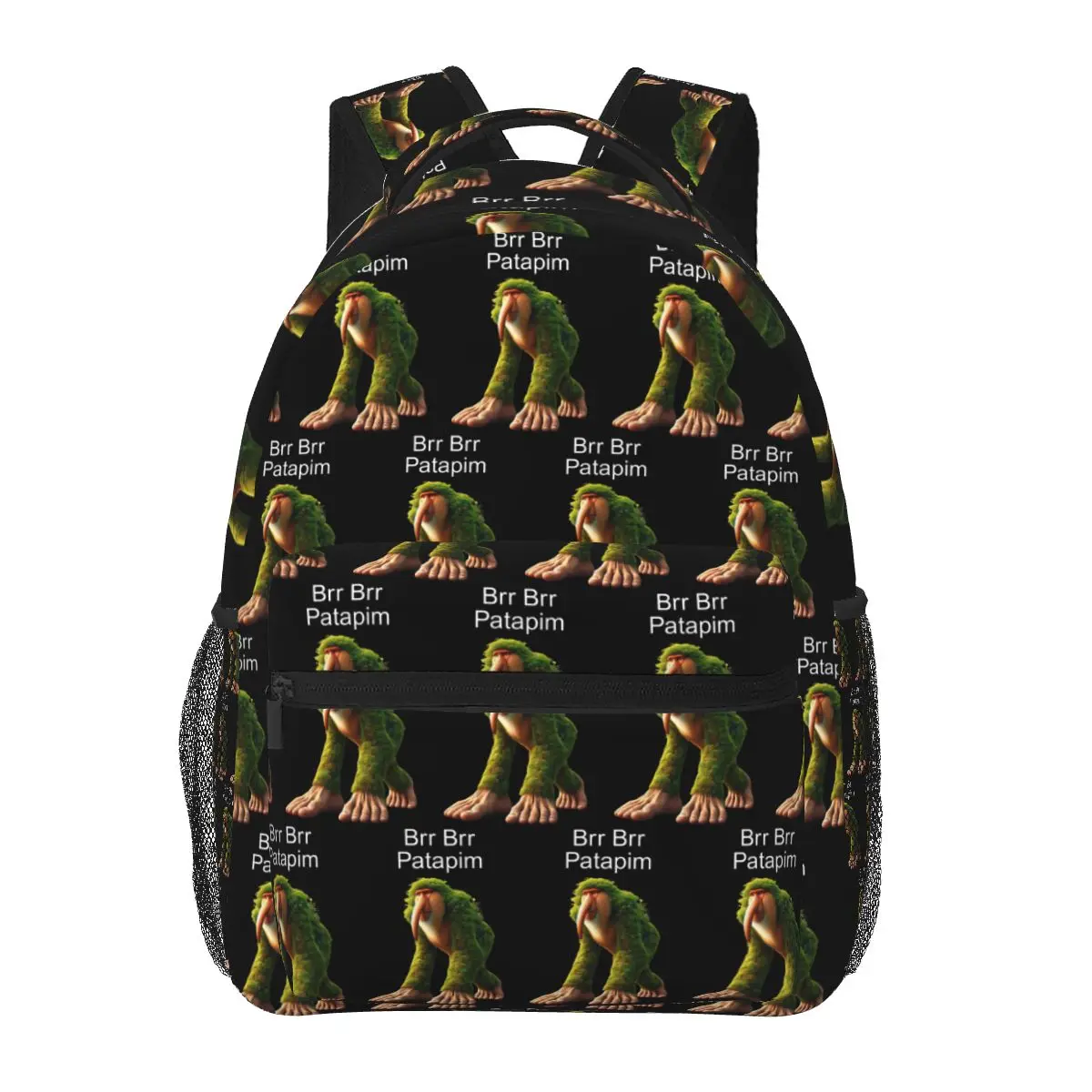 Italian Brainrot Brr Brr Patapim Cartoon Meme Student Backpack School Bag Daypack for Men Women Fashion Bookbag Shoulder Bags