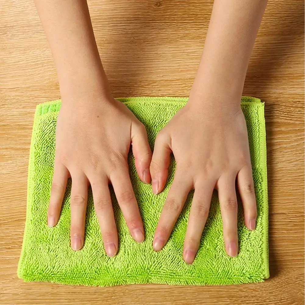 Dense Pile Cloth Traceless Quick Drying Rag Flat Mop Replacement Cloth Fiber Floor Cleaning Cloth for Tiles Wooden Surfaces