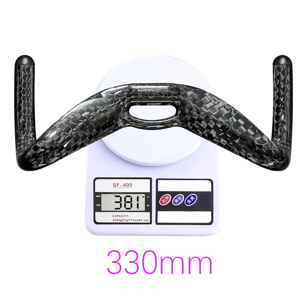 BALUGOE Carbonfaser-Fixed-Gear-Wettkampf-Fahrradlenker 12K Glänzende Textur Bahnrad TT Lenker 2027 UCI Neue Regeln – Detail 6
