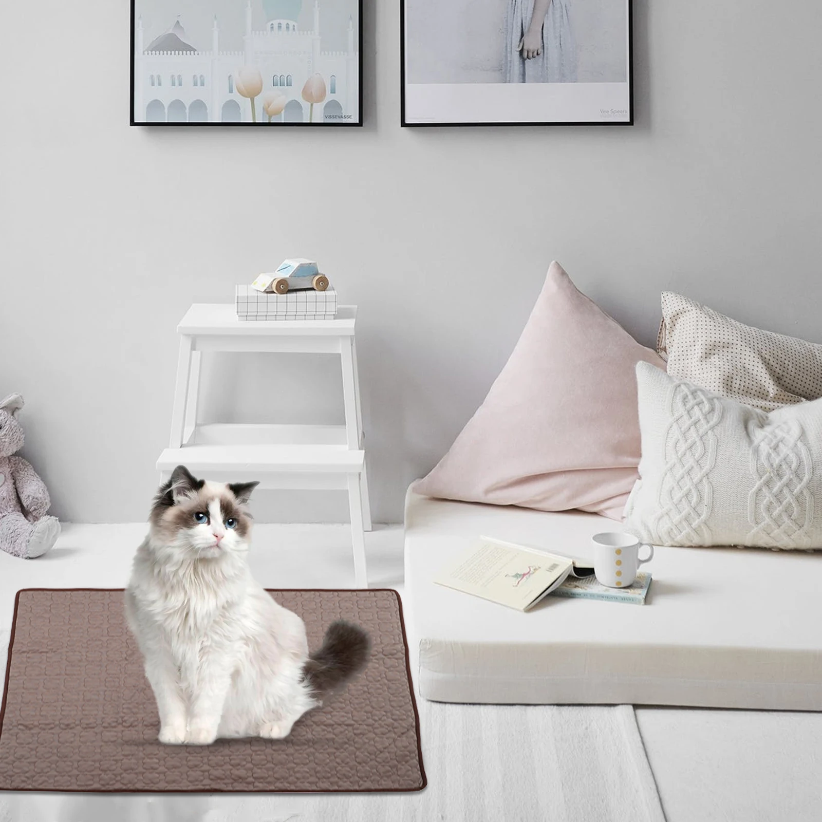 

Pet Ice Silk Pad Dog Cooling Mat Summer Puppy Sleep Blanket Cushion Foldable Carry Outdoor Indoor Kennel Sofa Car