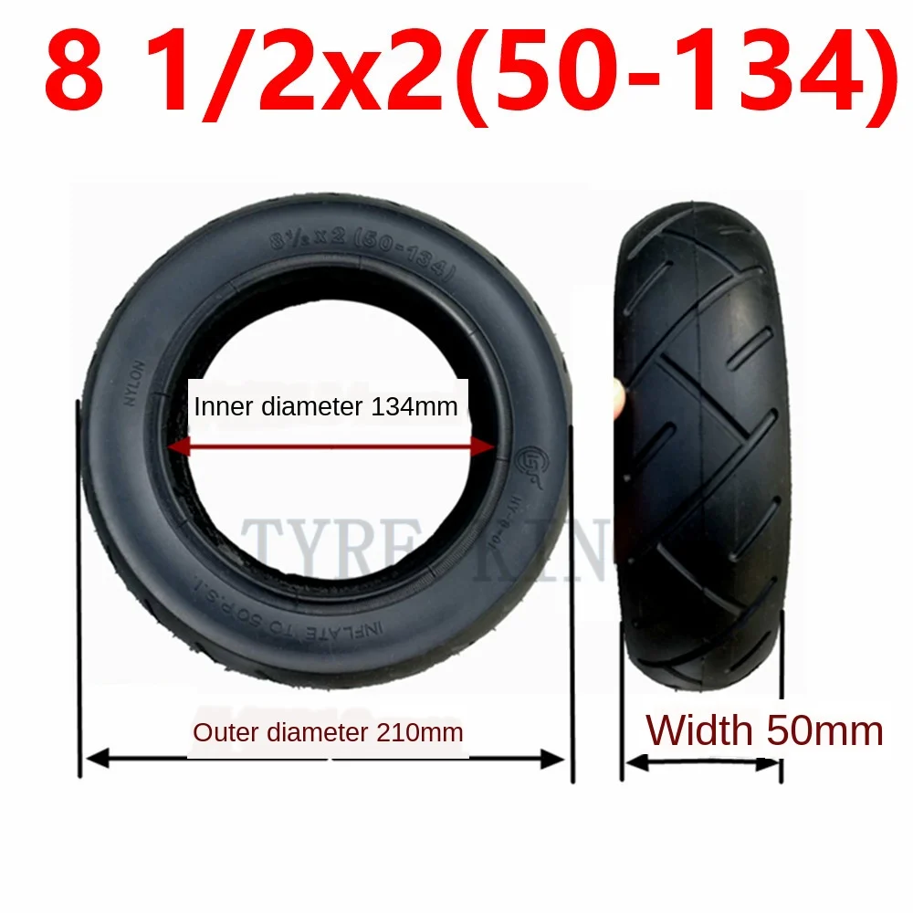 8.5 Inch 8 1/2x2(50-134) Inner Outer Tyre 8.5x2 Inflation Tire for Gas Electric Scooter Baby Carriage Folding Bicycle Parts