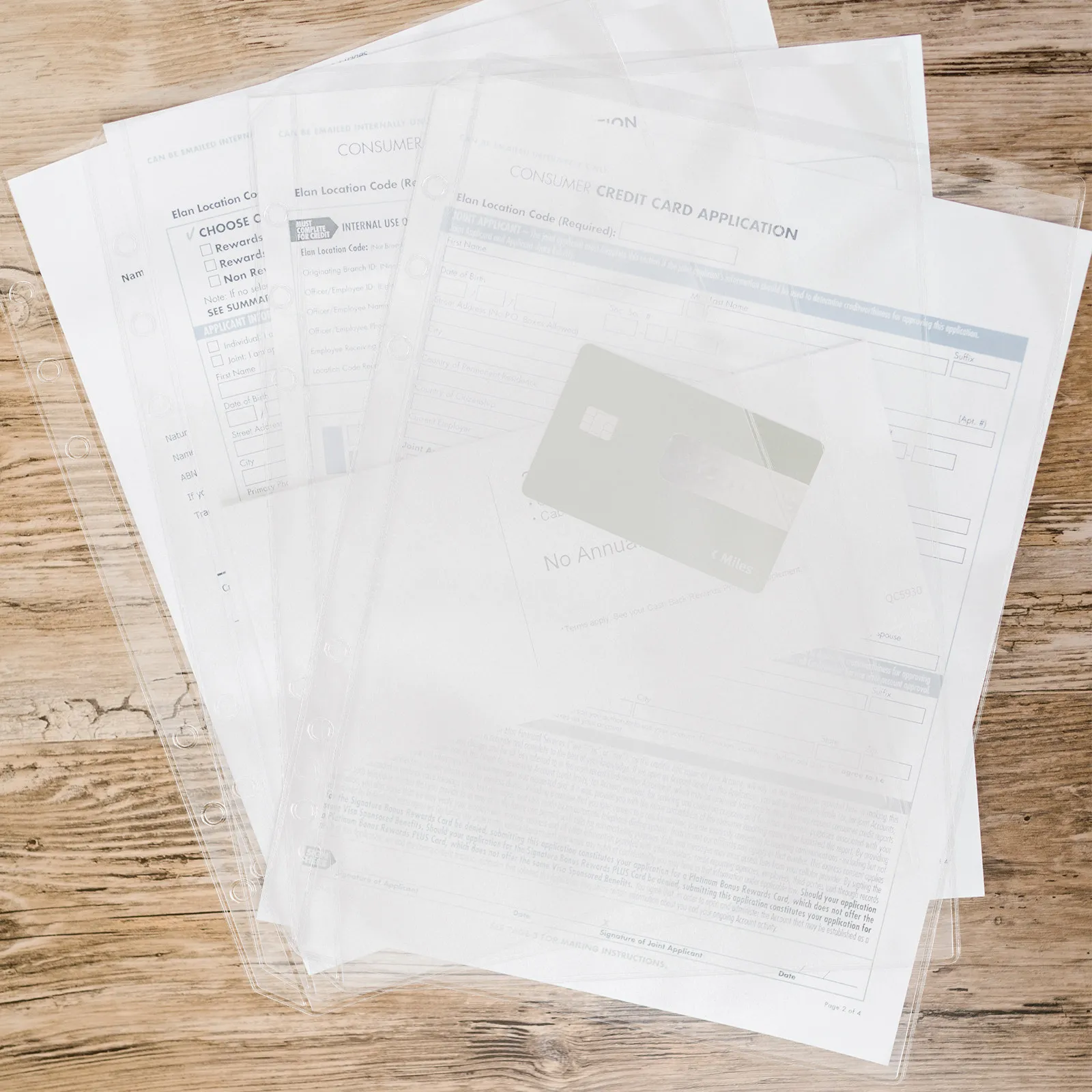 

10 шт. прозрачных ПВХ-пакетов для документов с 6 отверстиями, формат А5, для планеров, счетов, монет и хранения