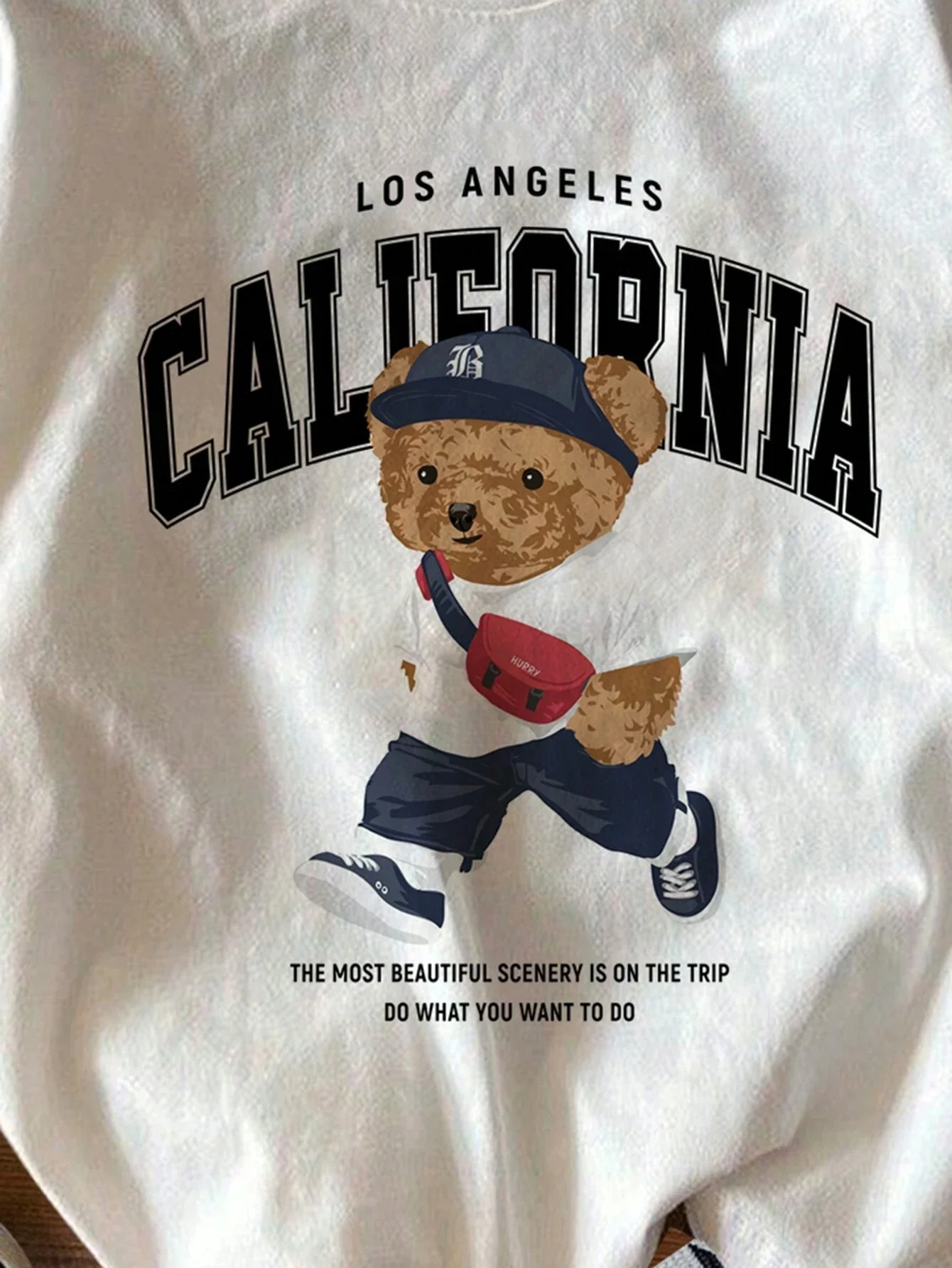 California Bear Men Cotton T-shirt Luxury Brand Fashion Big Size Rap Top Casual Short Sleeve Streetwear Classic New Arrival Tee image 4