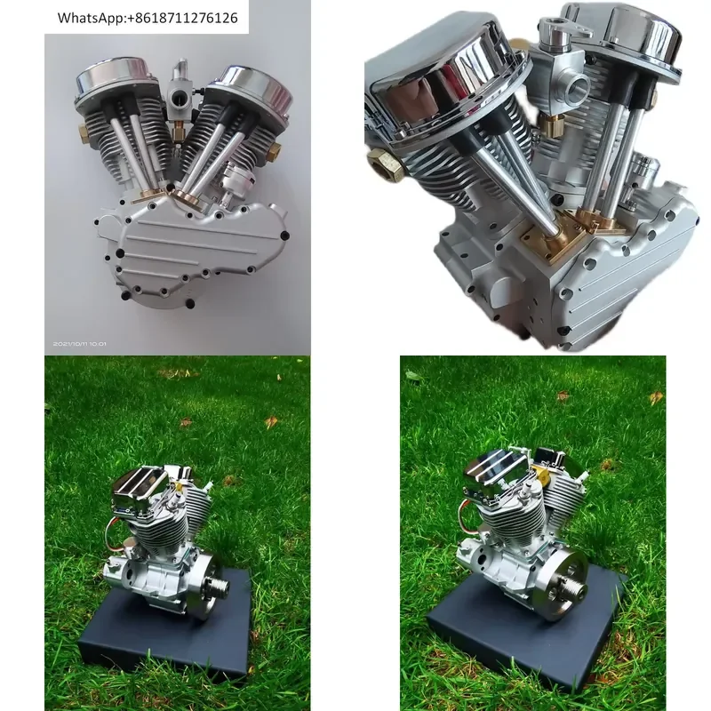 1PCS CISON 15.7CC V2 Four Stroke Mini Engine Version RC Internal Combustion Engine Motorcycle Engine Modified Model